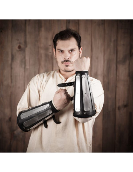 Leather bracelets with metal...