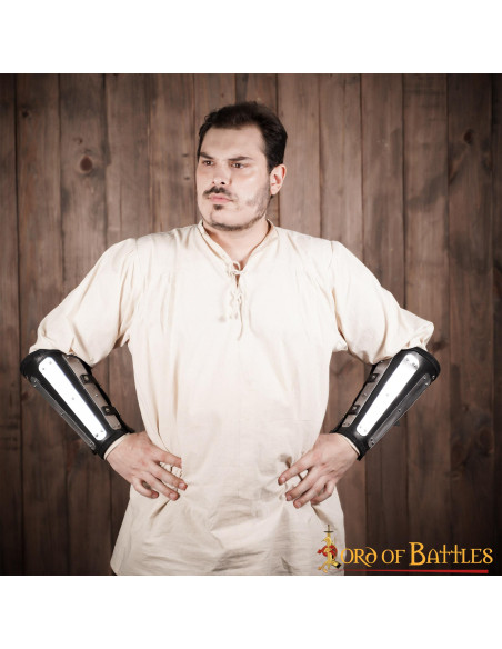 Leather bracelets with metal...