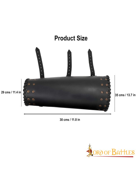 Viking greaves genuine black leather...