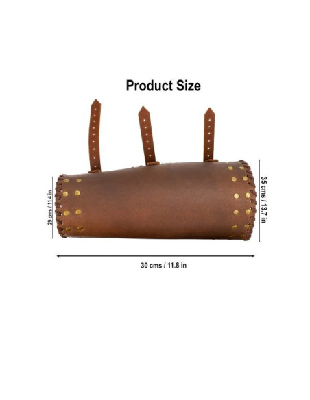 Viking greaves genuine brown leather...