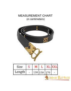 Gothic Knight black belt with brass details 2