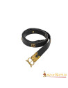 Gothic Knight black belt with brass details