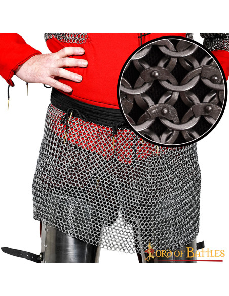 Chainmail skirt with toggle riveted...