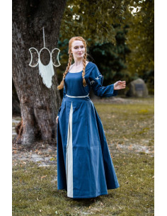 Blue-white medieval dress model Larina