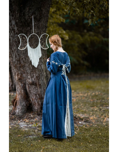 Blue-white medieval dress model Larina ⚔️ Medieval Shop