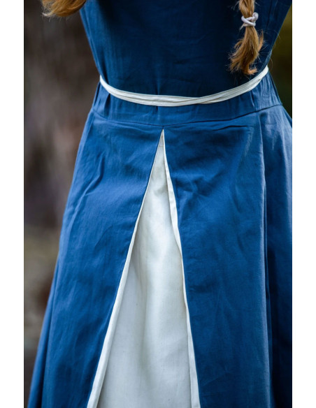 Blue-white medieval dress model Larina