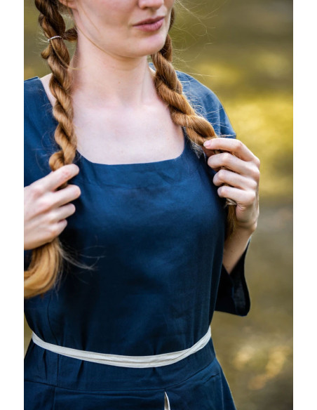 Blue-white medieval dress model Larina