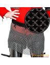 Medieval round ring chainmail skirt, 9 mm.