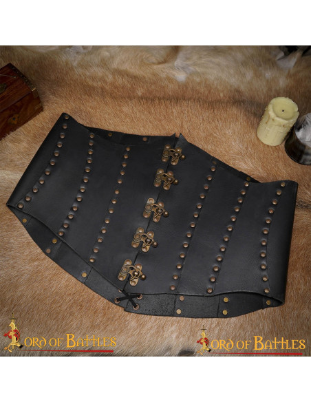Anne Bony Black Leather Pirate Corset