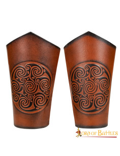 Genuine leather bracelets embossed Celtic Spiral design