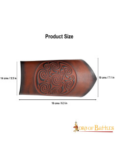 Genuine leather bracelets embossed Celtic Spiral design 2