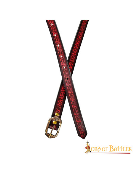 Garnet medieval belt with embossed... Garnet medieval belt with embossed...