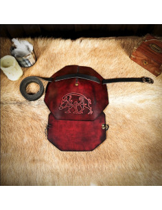 Leather pauldron with embossed design Kingdom of Mercia