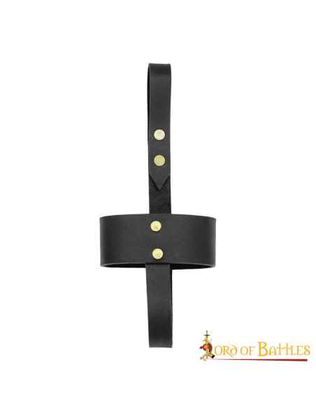 Black leather holder for horn glasses...