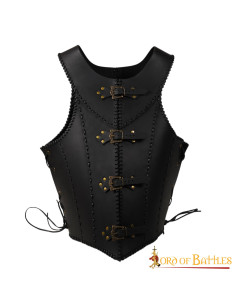 Black leather corset Dama Guerrera
