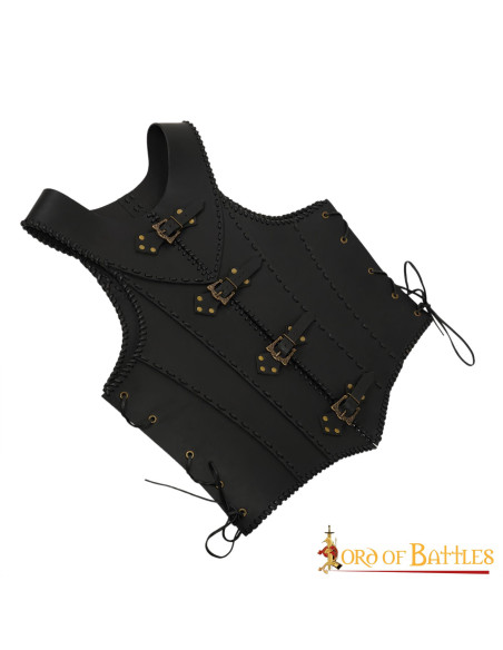Black leather corset Dama Guerrera