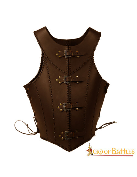 Brown leather corset Dama Guerrera