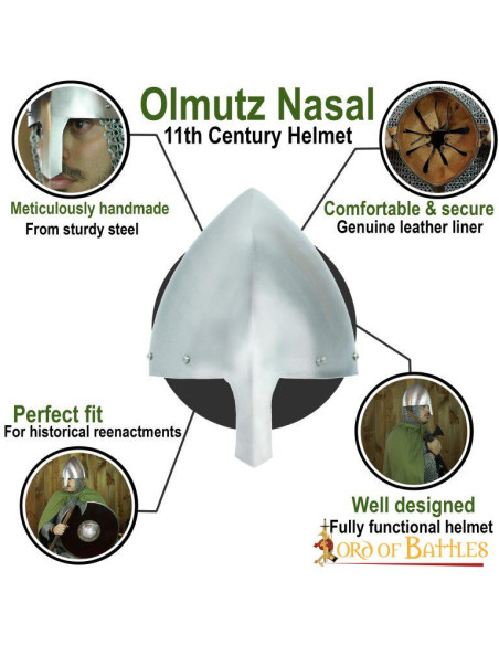 Olmutz 11th century nasal helmet with...