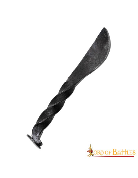 Rustic medieval knife forged by hand