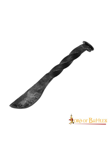 Rustic medieval knife forged by hand