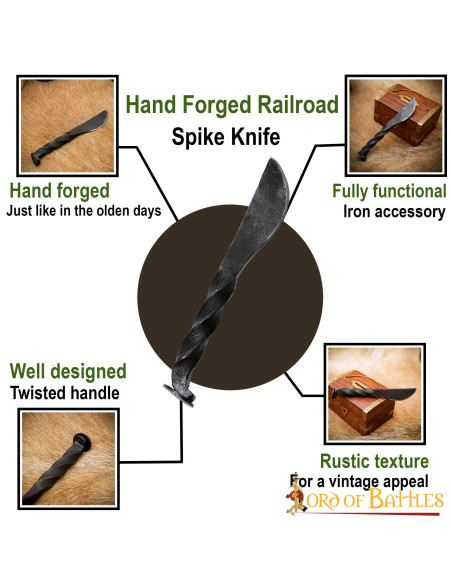 Rustic medieval knife forged by hand