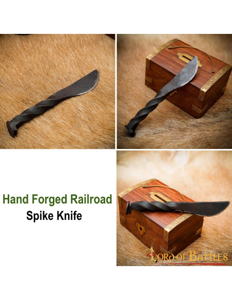 Rustic medieval knife forged by hand