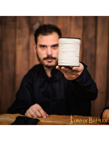 White leather cord roll