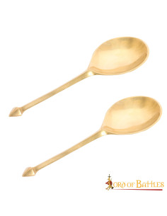 Set of 2 Roman brass spoons (14 cm.)