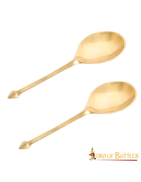 Set of 2 Roman brass spoons (14 cm.)