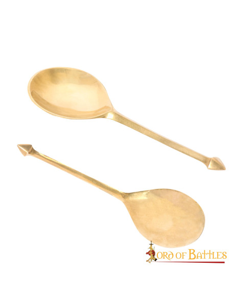 Set of 2 Roman brass spoons (14 cm.)