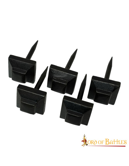 Set 5 medieval forged nails (7.4 cm.)