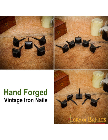 Set 5 medieval forged nails (7.4 cm.)
