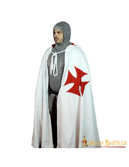 Cloak of the Knights Templar with hood