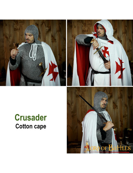 Cloak of the Knights Templar with hood