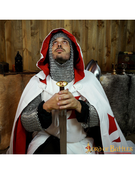 Cloak of the Knights Templar with hood