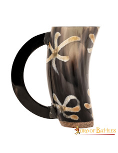 Viking ox horn beer mug