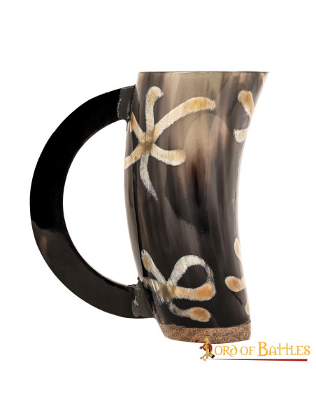 Viking ox horn beer mug