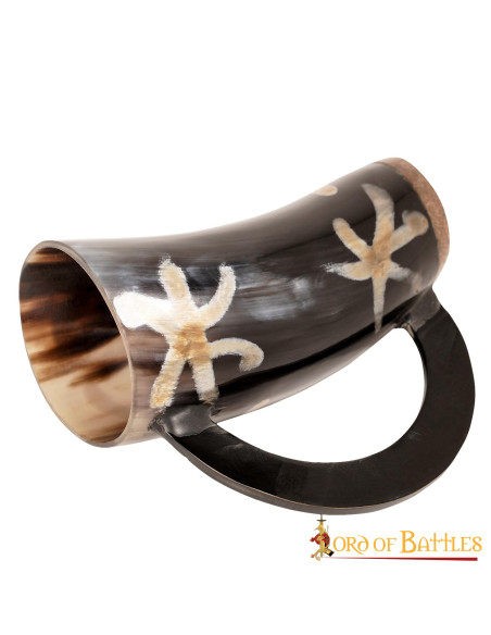 Viking ox horn beer mug