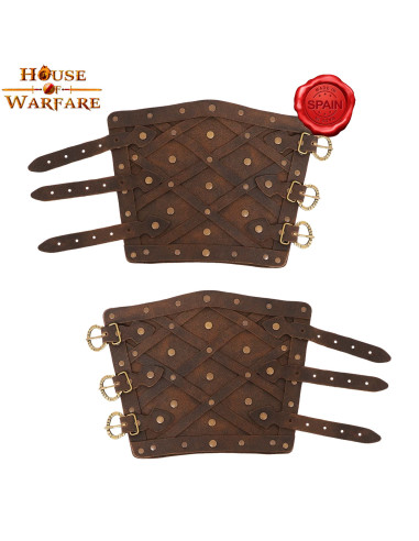 Haakon viking warrior bracelets in brown leather