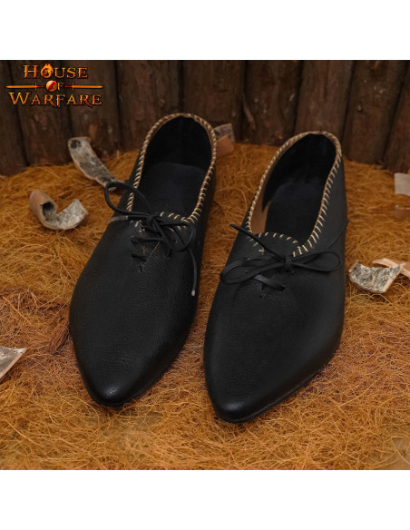 Medieval Lady Shoes in leather with...