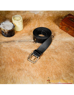 Medieval fantasy leather belt - Black