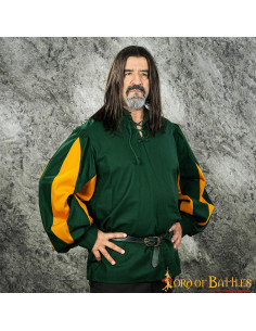 Renaissance Ebony Shirt with sleeves in two colors -...