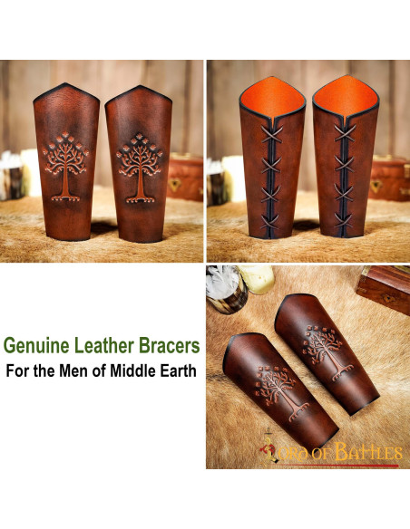 Minas Tirith White Tree Bangles - Brown