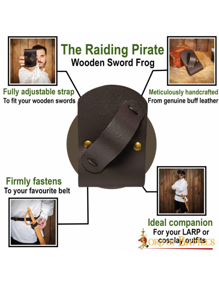 Baldric for wooden swords in leather...