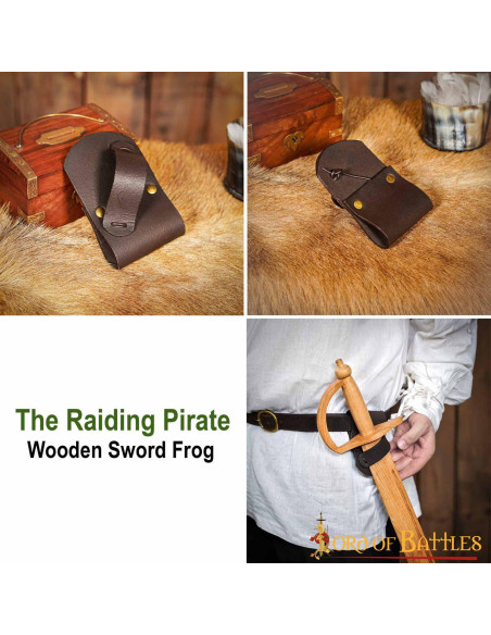 Baldric for wooden swords in leather...