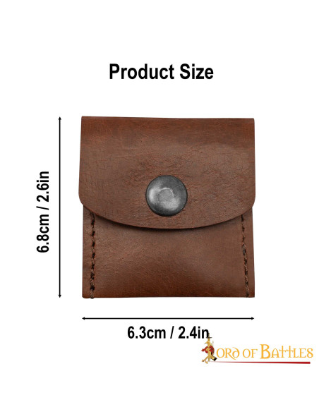 Practical medieval leather purse -... Practical medieval leather purse -...