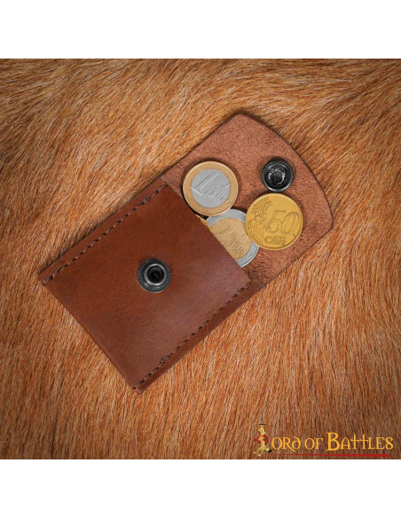 Practical medieval leather purse -... Practical medieval leather purse -...