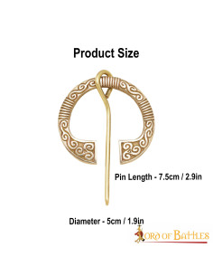 Celtic brass fibula (7.5x5 cm.) 2