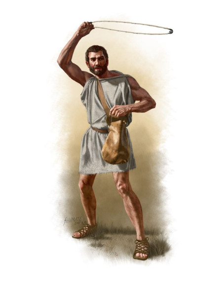 Balearic sling in braided leather