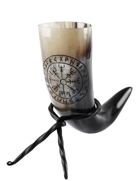 Celtic horn Vegvísir with support...